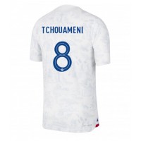 Koszulka piłkarska Francja Aurelien Tchouameni #8 Strój wyjazdowy MŚ 2022 tanio Krótki Rękaw